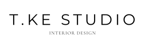 Logo of T.Ke Studio, a design company specializing in interior design.