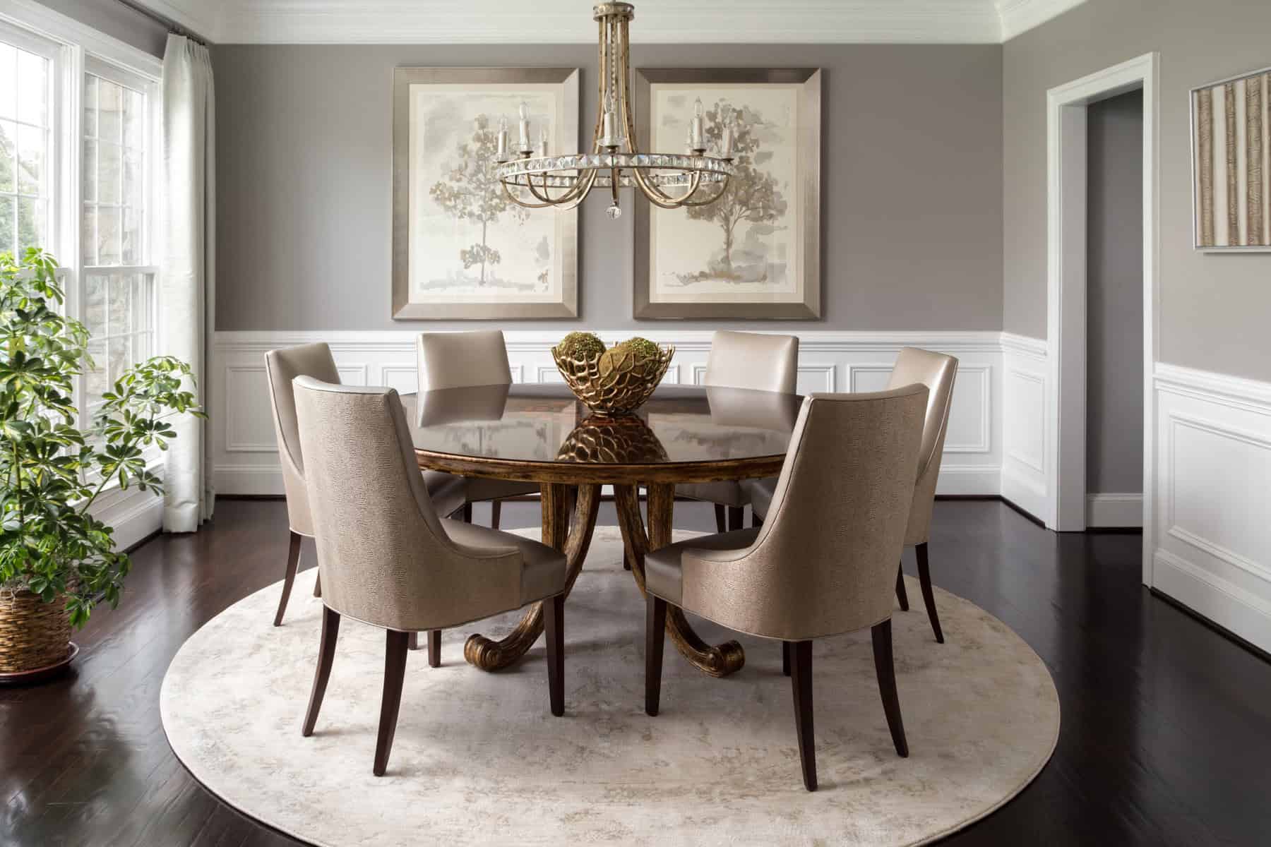 A Study in Soft Glam Dining Room